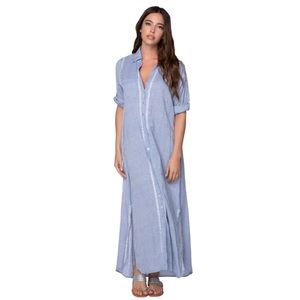 Maxi Boyfriend Dress in Chambray Denim